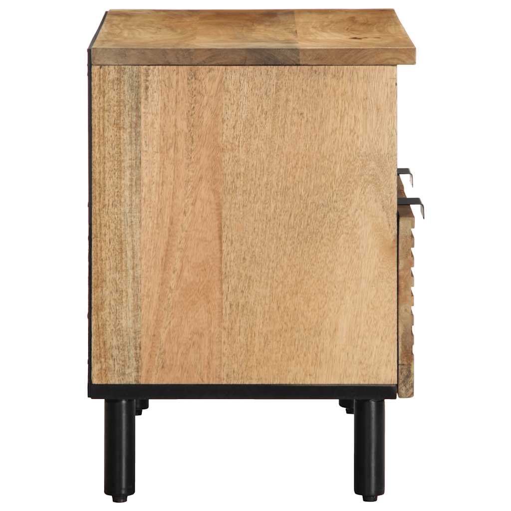 Móvel de TV 70x33x46 cm madeira de mangueira maciça castanho