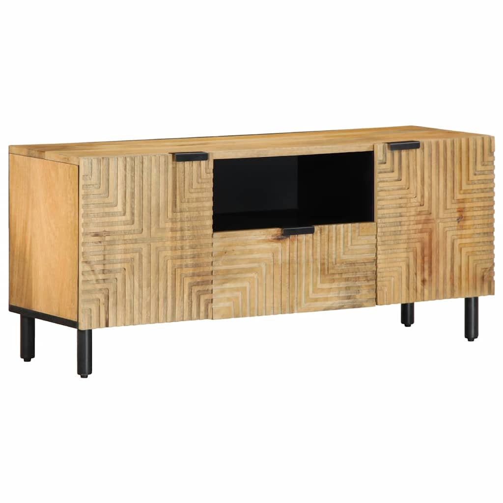 Móvel de TV castanho 105x33x46 cm madeira de mangueira maciça