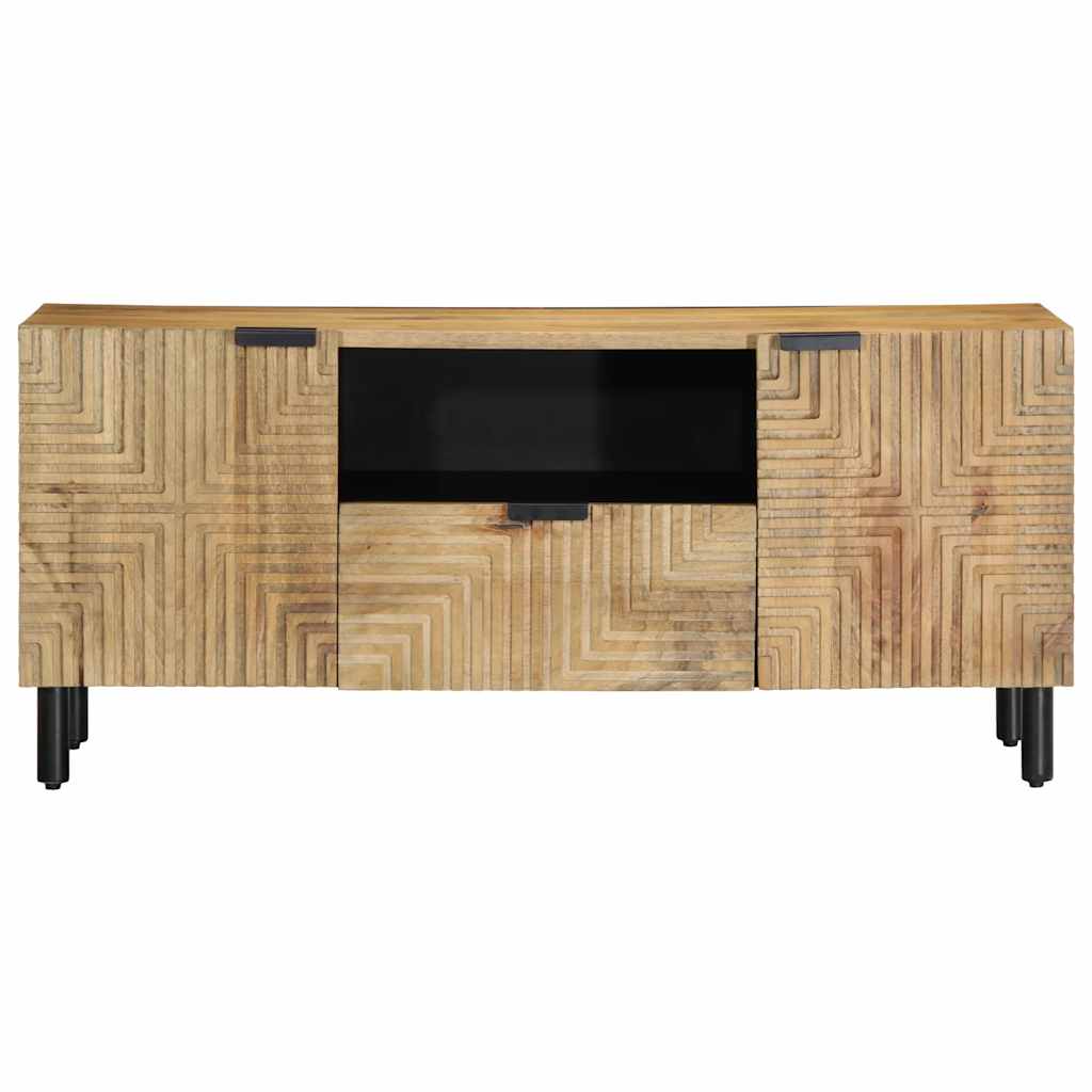 Móvel de TV castanho 105x33x46 cm madeira de mangueira maciça