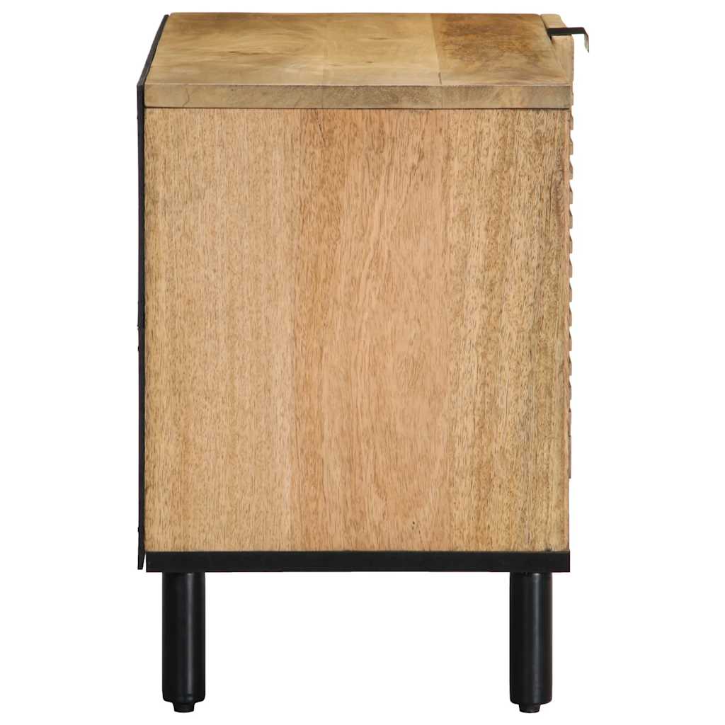Móvel de TV 80x31,5x46 cm madeira de mangueira maciça castanho