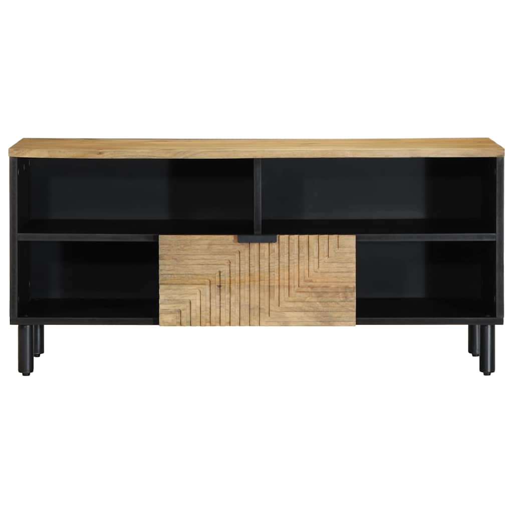 Móvel de TV 100x33x46 cm madeira de mangueira maciça castanho