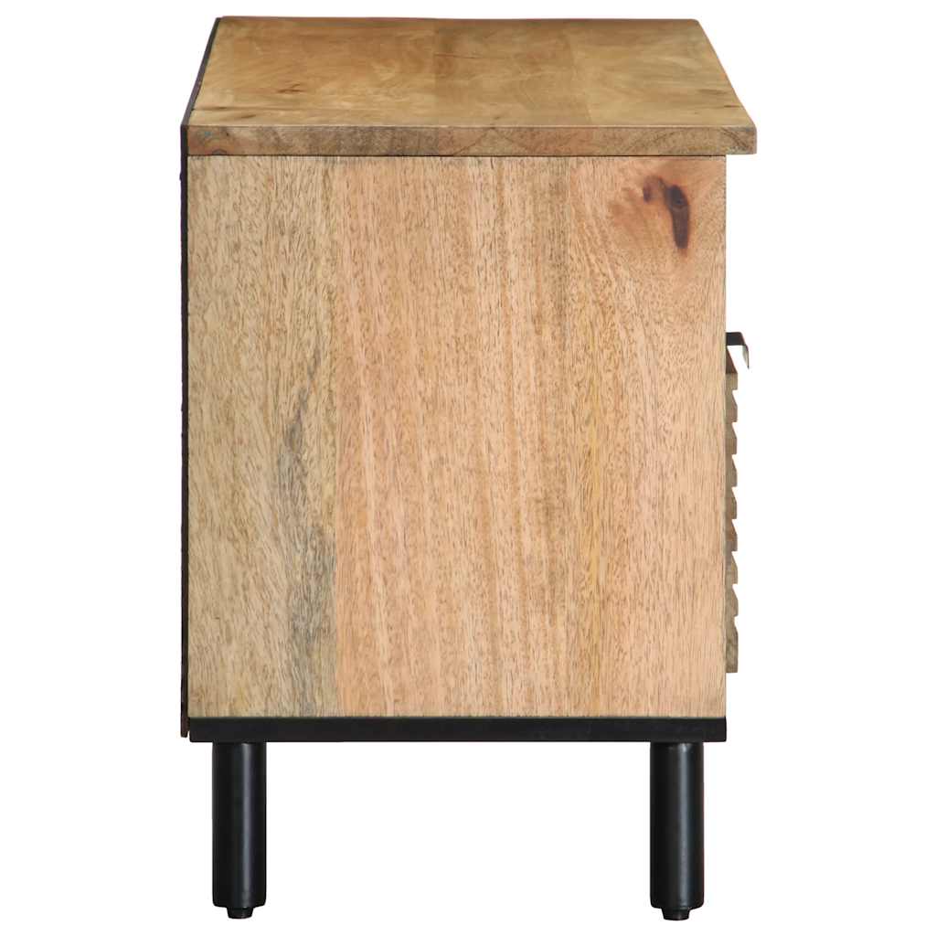 Móvel de TV 100x33x46 cm madeira de mangueira maciça castanho