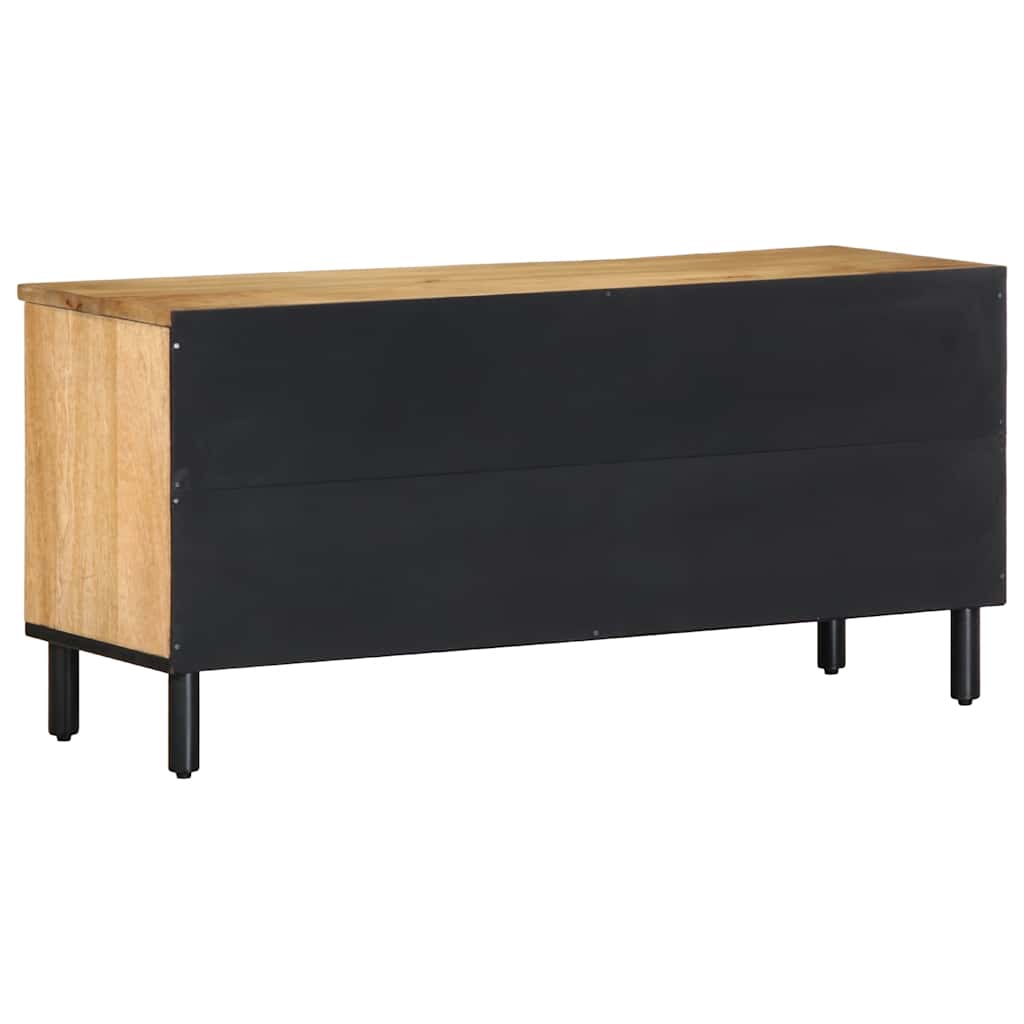 Móvel de TV 100x33x46 cm madeira de mangueira maciça castanho