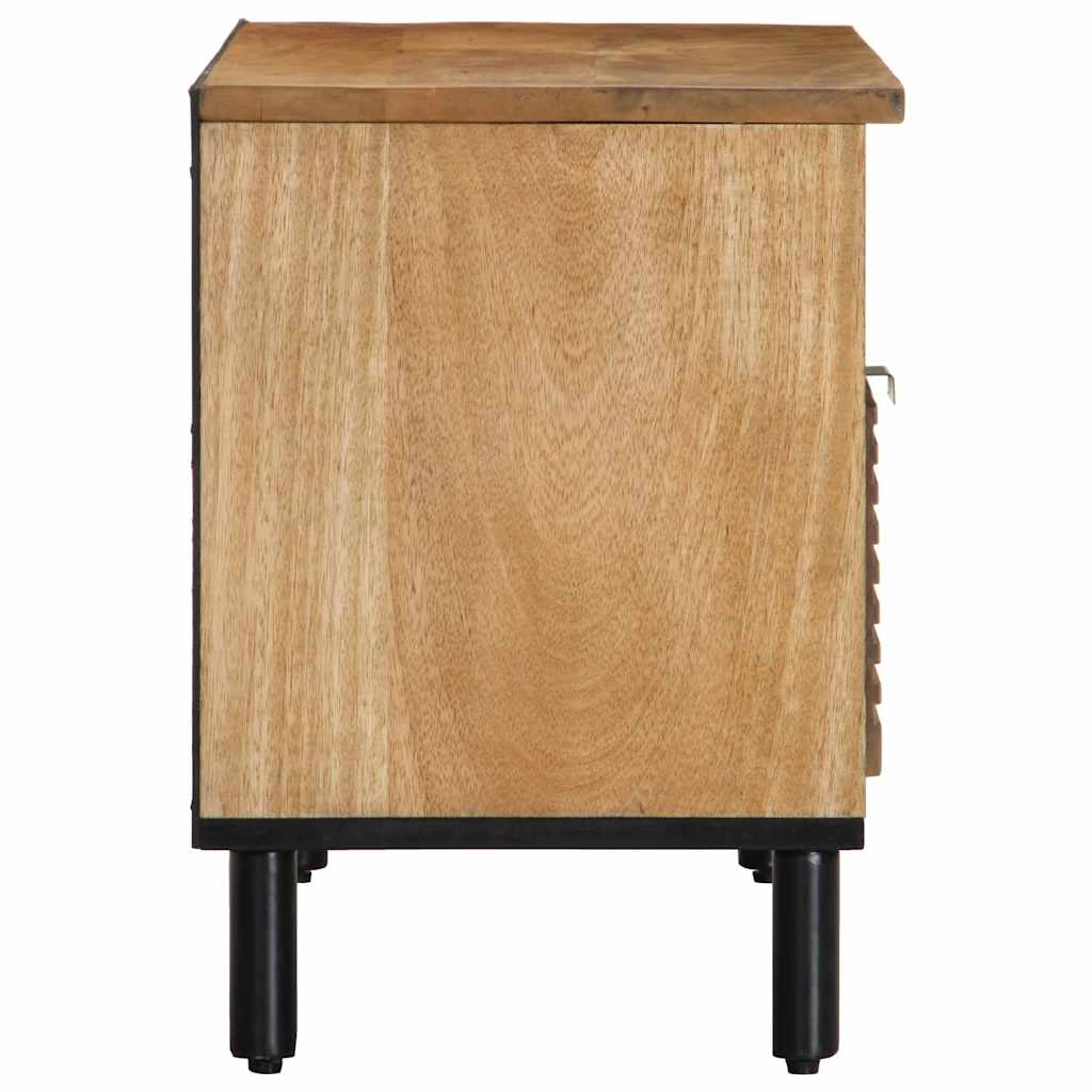 Móvel de TV 80x33x46 cm madeira de mangueira maciça castanho