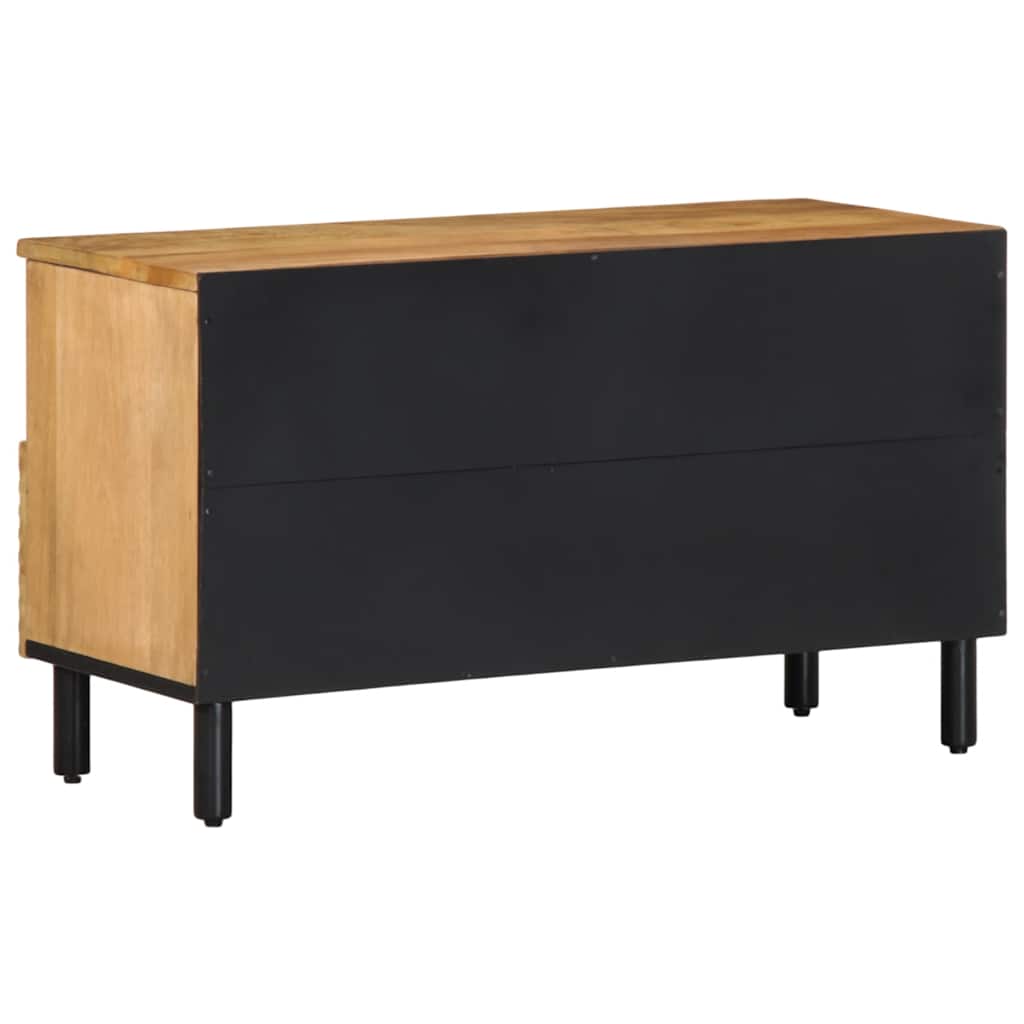 Móvel de TV 80x33x46 cm madeira de mangueira maciça castanho