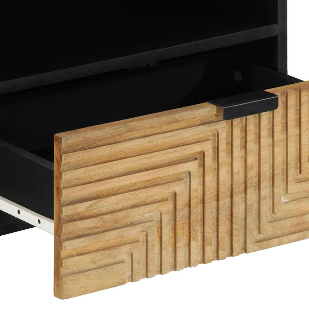 Móvel de TV 80x33x46 cm madeira de mangueira maciça castanho