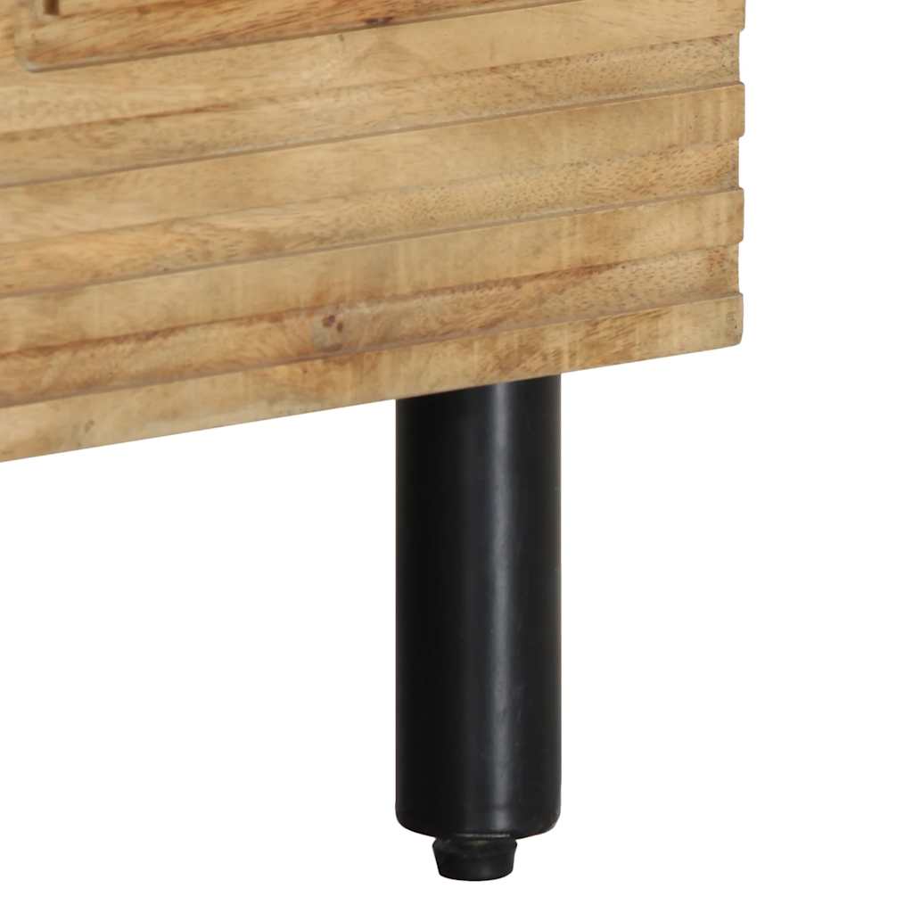 Móvel de TV 80x33x46 cm madeira de mangueira maciça castanho