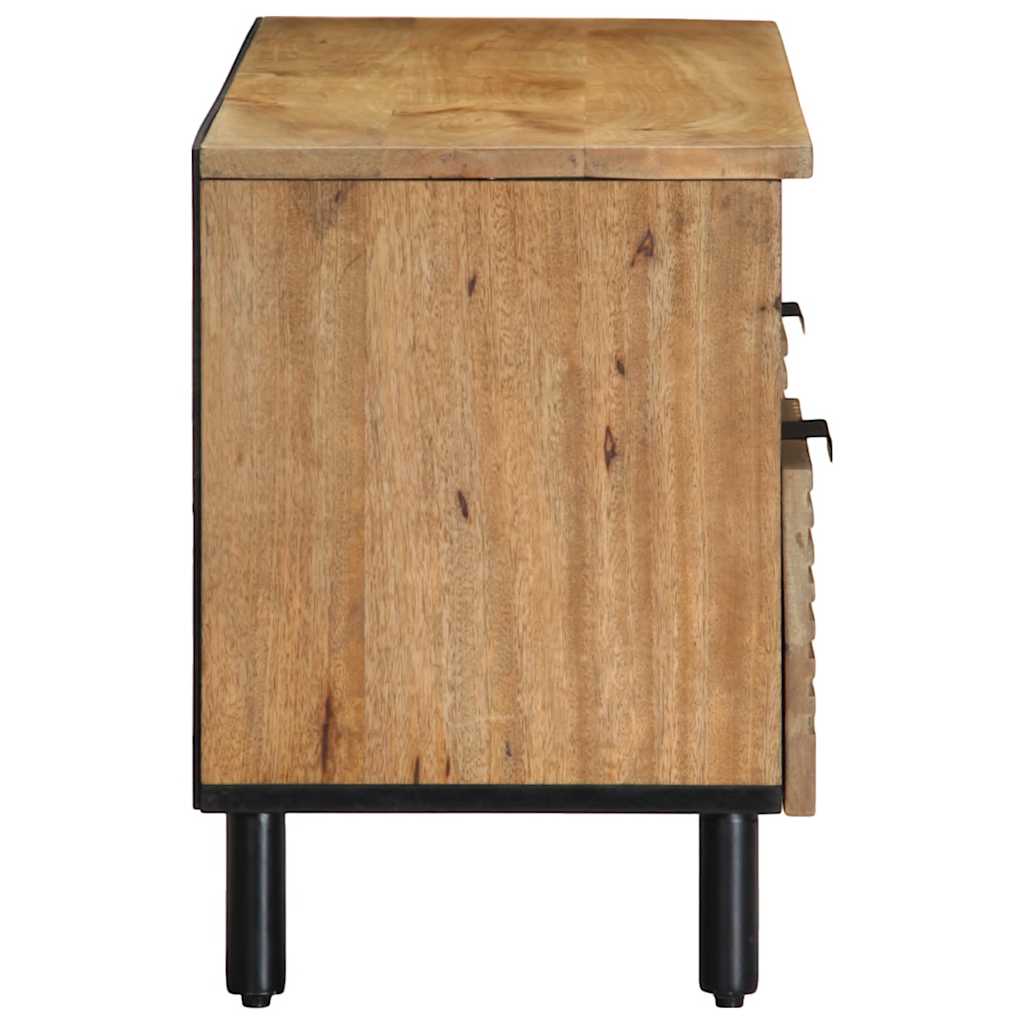Móvel de TV 100x33x46 cm madeira de mangueira maciça castanho