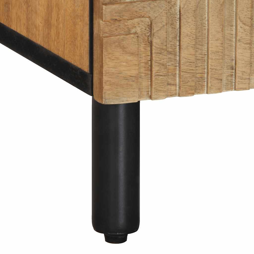 Móvel de TV 100x33x46 cm madeira de mangueira maciça castanho
