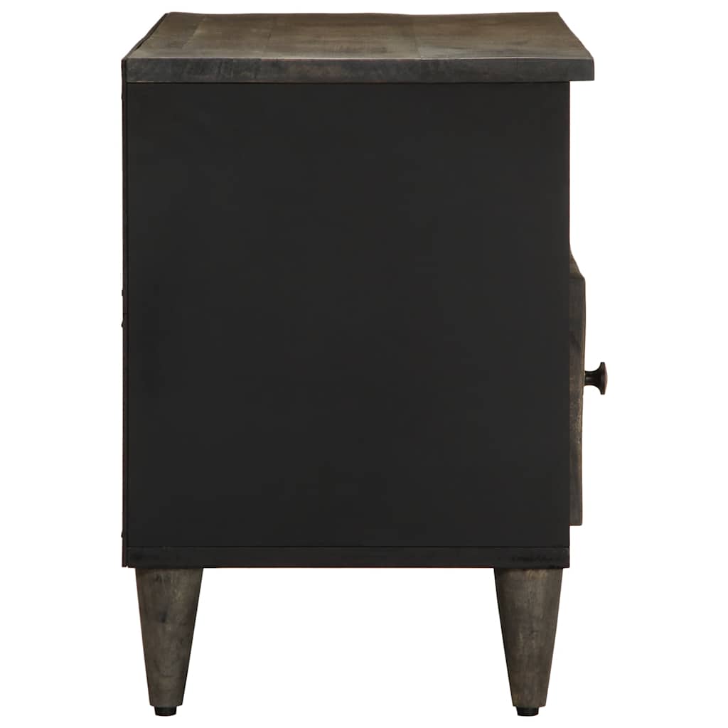 Móvel de TV 100x33x46 cm madeira de mangueira maciça preto