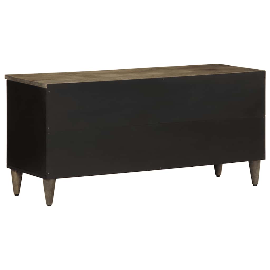 Móvel de TV 100x33x46 cm madeira de mangueira maciça preto