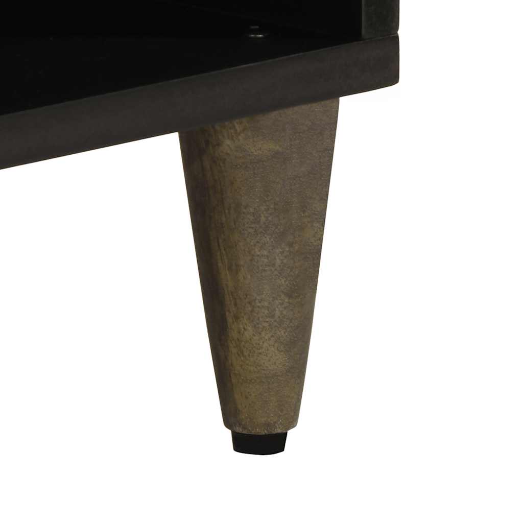 Móvel de TV 100x33x46 cm madeira de mangueira maciça preto