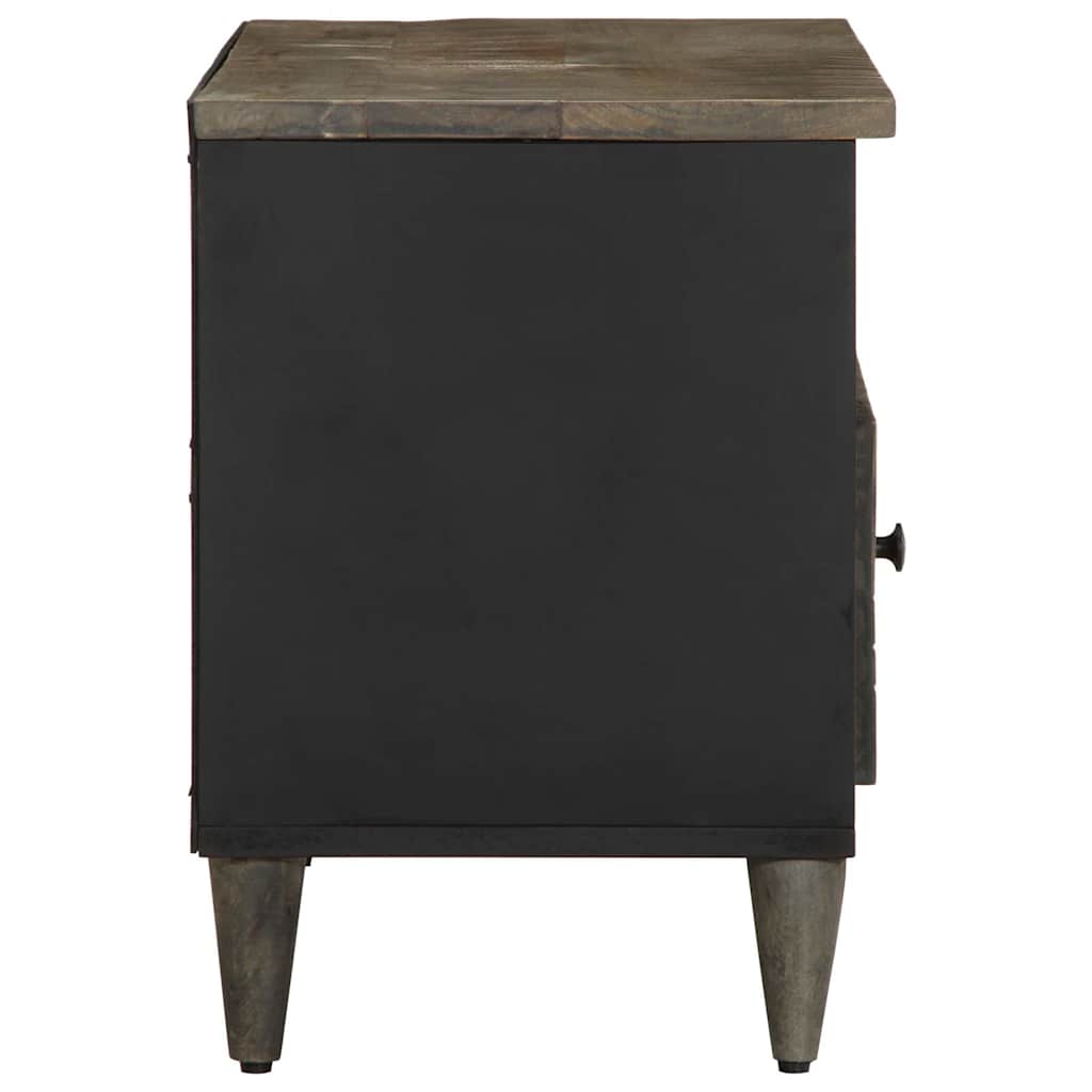 Móvel de TV 80x33x46 cm madeira de mangueira maciça preto