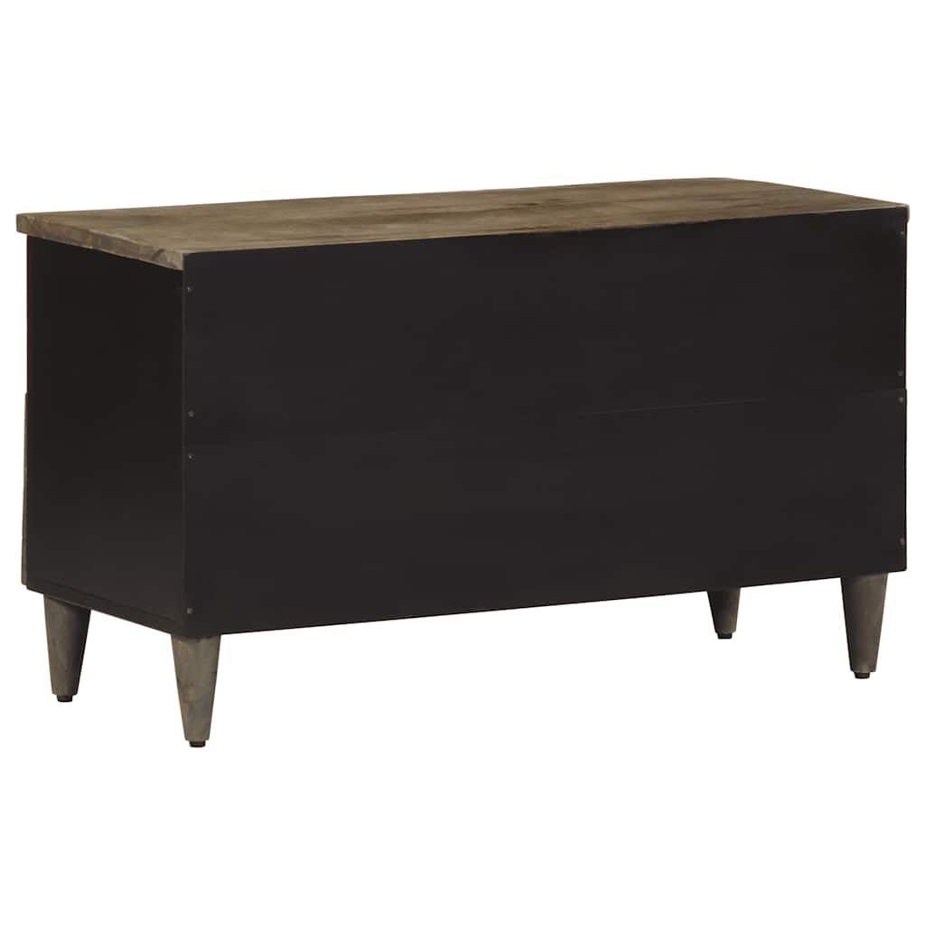 Móvel de TV 80x33x46 cm madeira de mangueira maciça preto