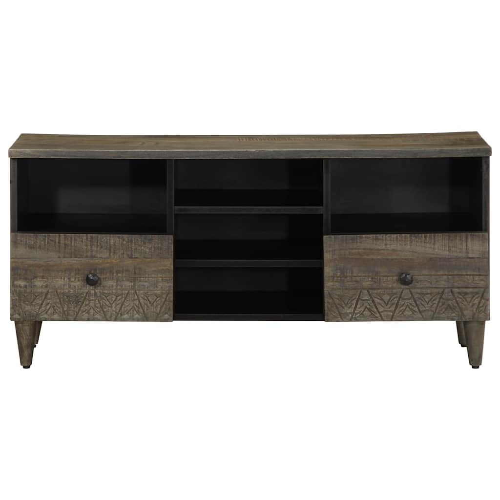 Móvel de TV 100x33x46 cm madeira de mangueira maciça preto