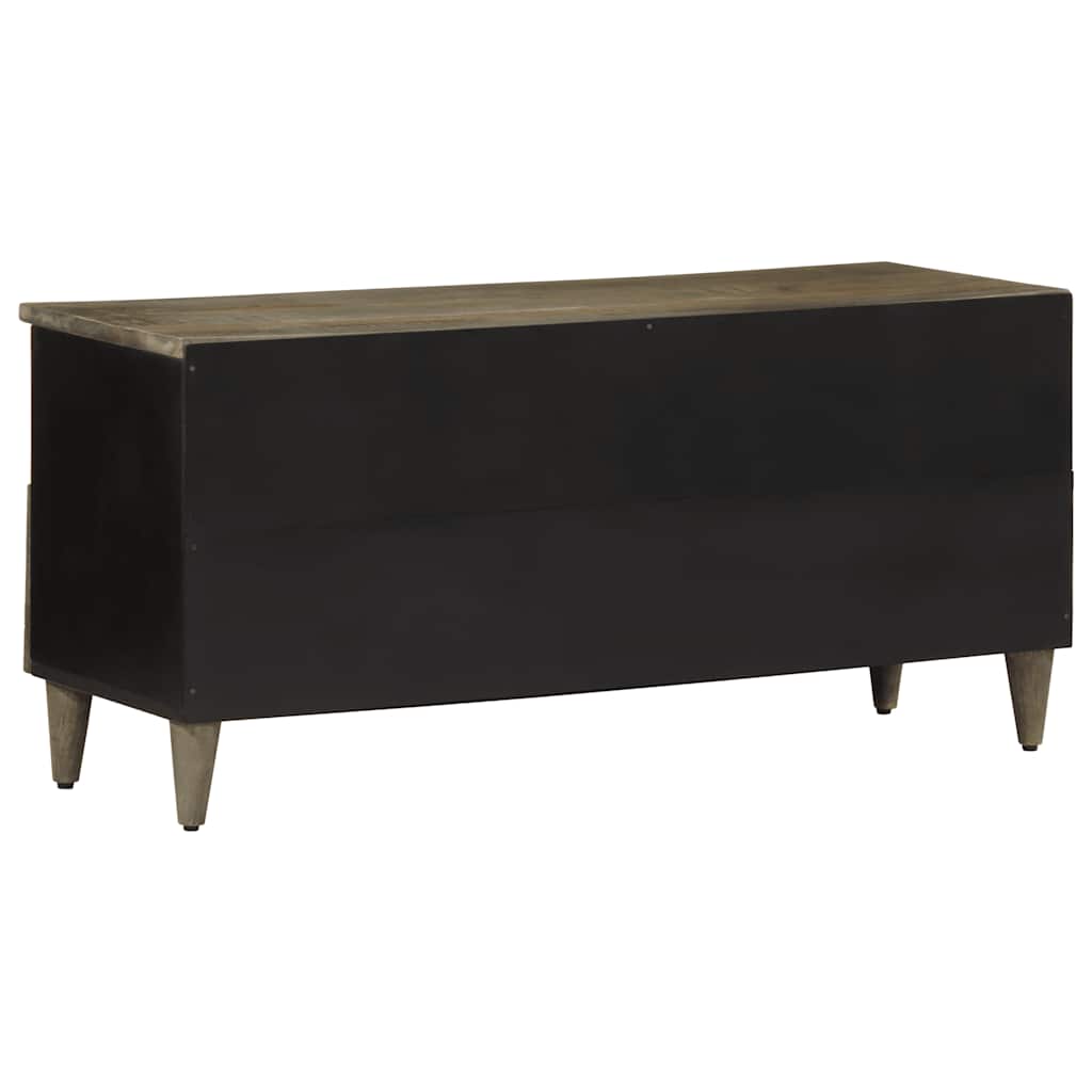 Móvel de TV 100x33x46 cm madeira de mangueira maciça preto
