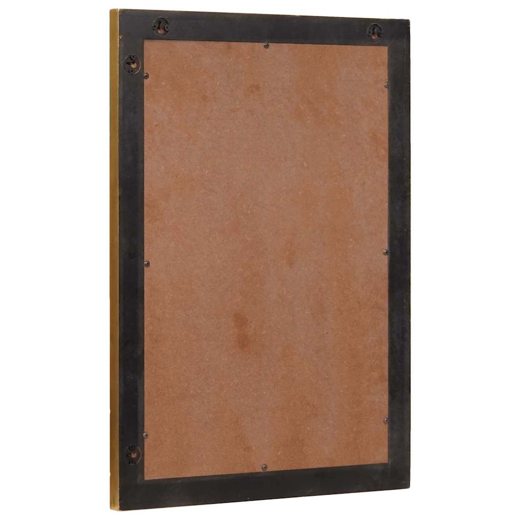 Espelho de banheiro com espelho Preto e Ouro 50 x 2.5 x 70 cm