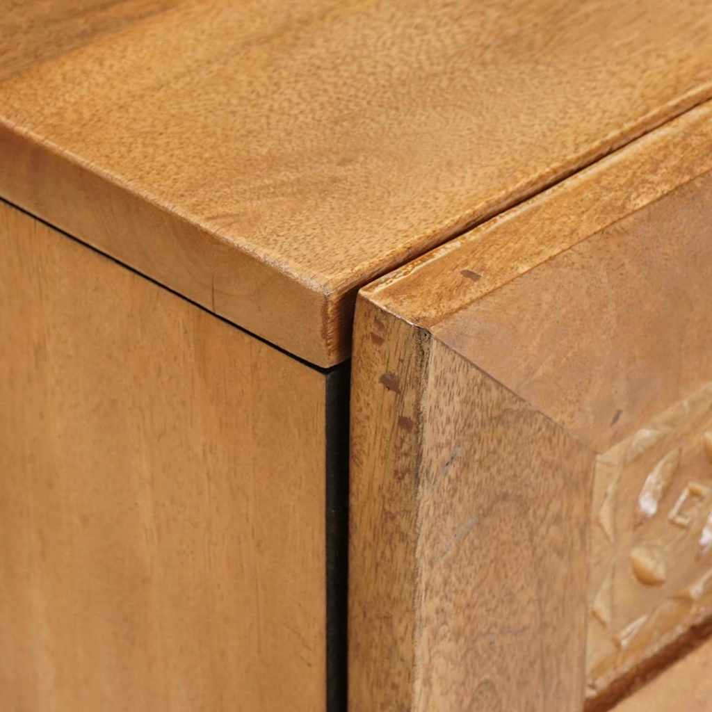 Mesa-de-cabeceira com gaveta com porta Bege 50 x 33 x 60 cm