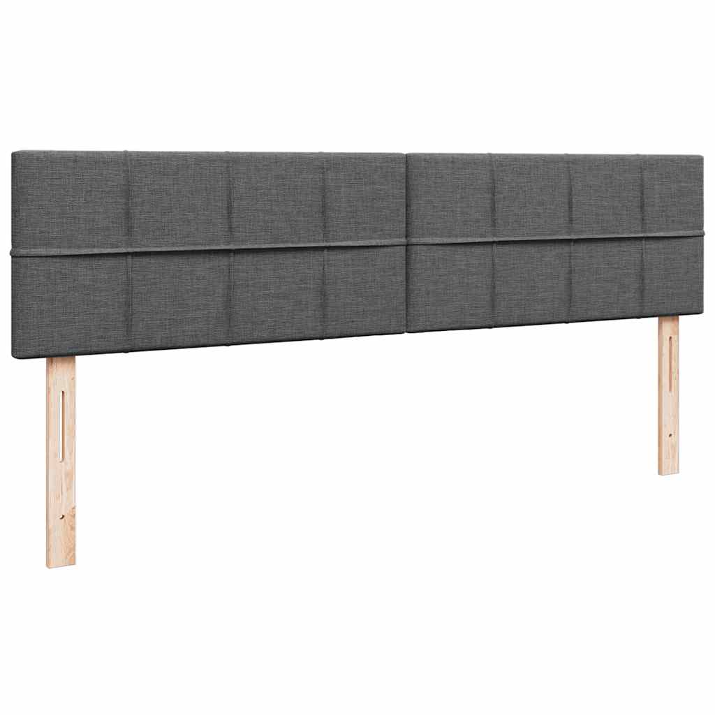 Estrutura de cama otomana com colchão 200x200cm cinzento-escuro