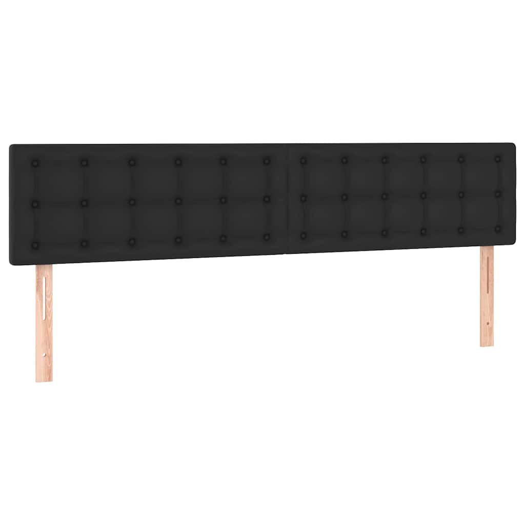 Estrutura de cama otomana com colchões pele artificial preta