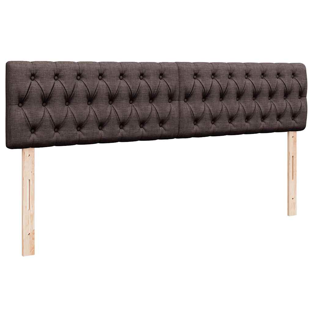 Estrutura de cama otomana com colchões tecido castanho escuro
