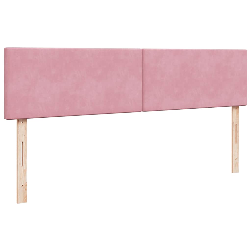 Estrutura de cama otomana com colchões 180x200 cm veludo rosa