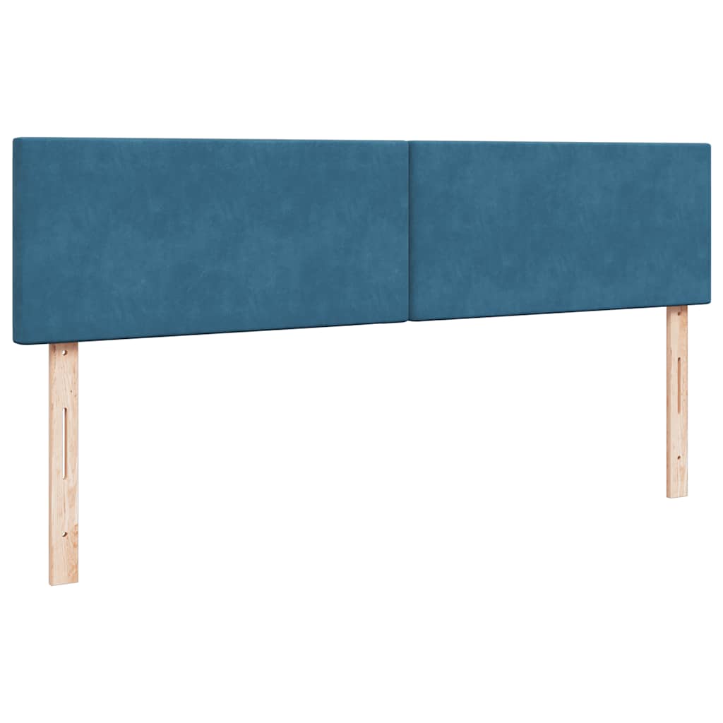 Estrutura de cama otomana com colchão azul escuro Veludo
