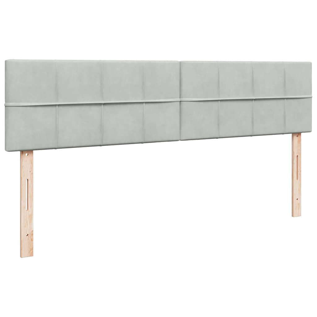Estrutura cama otomana colchões 200x200cm veludo cinzento claro