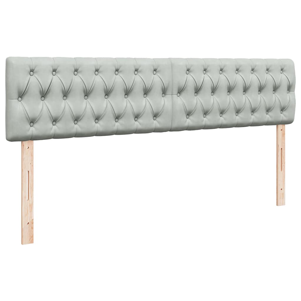 Estrutura cama otomana colchões 180x200cm veludo cinzento claro