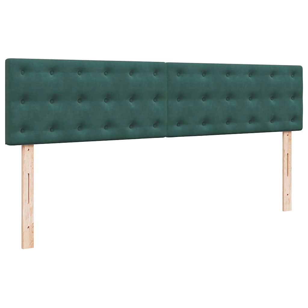 Estrutura de cama otomana com colchão verde escuro veludo