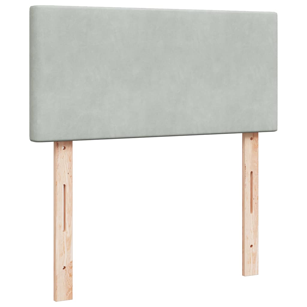 Estrutura cama otomana colchões 180x200cm veludo cinzento claro