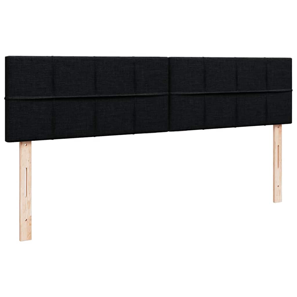 Estrutura de cama otomana com colchões 180x200cm veludo preto