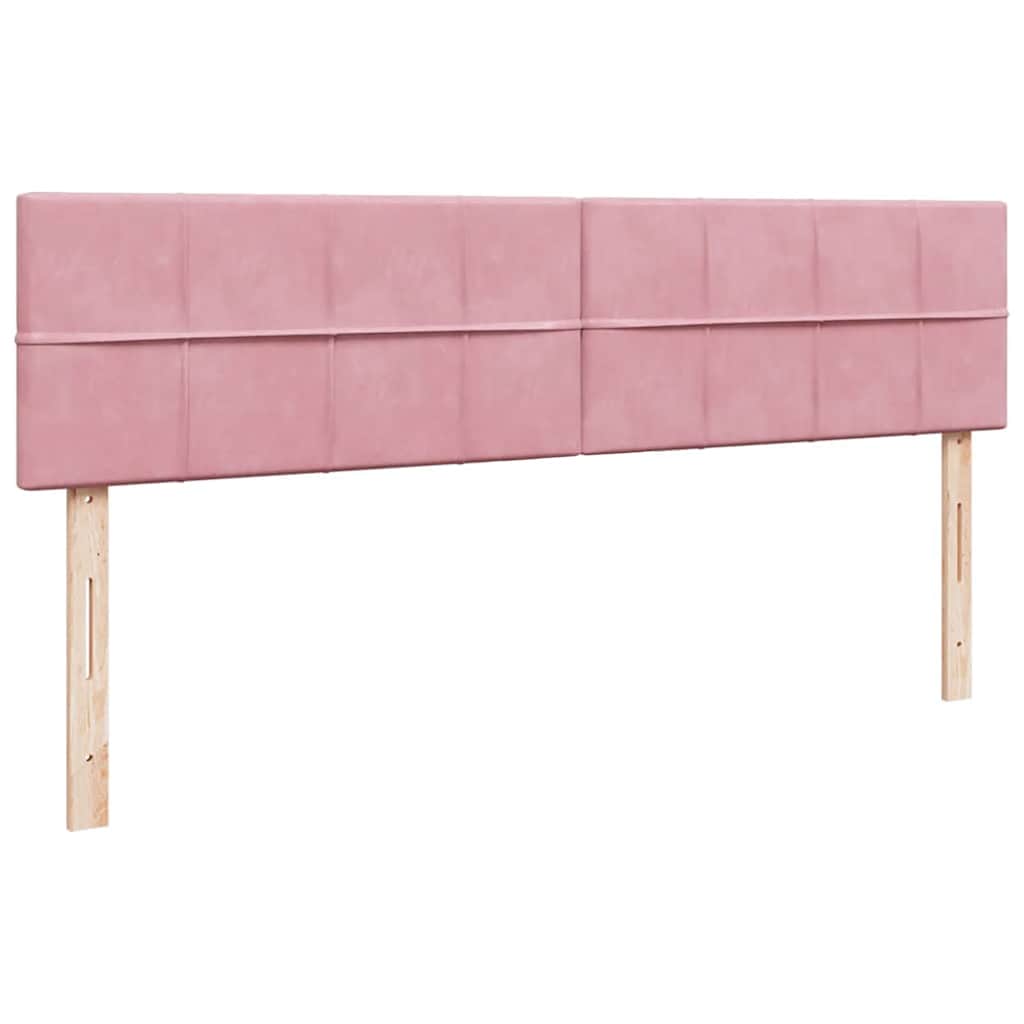 Estrutura de cama otomana com colchões 180x200 cm veludo rosa