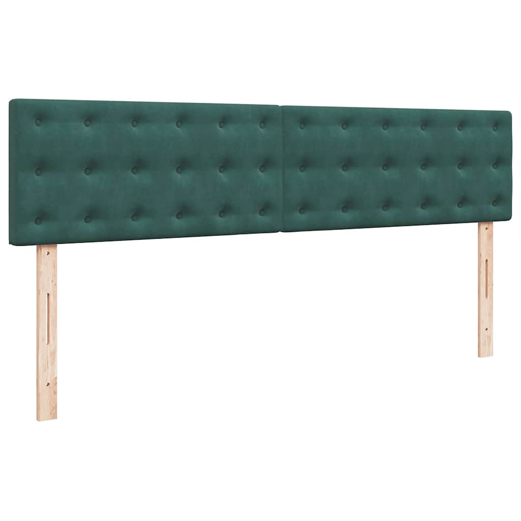 Estrutura de cama otomana com colchão verde escuro veludo
