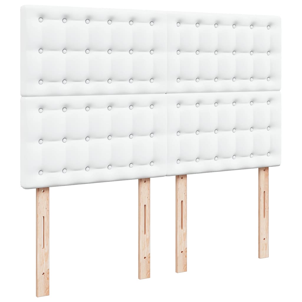 Estrutura de cama otomana com colchão branco couro falso
