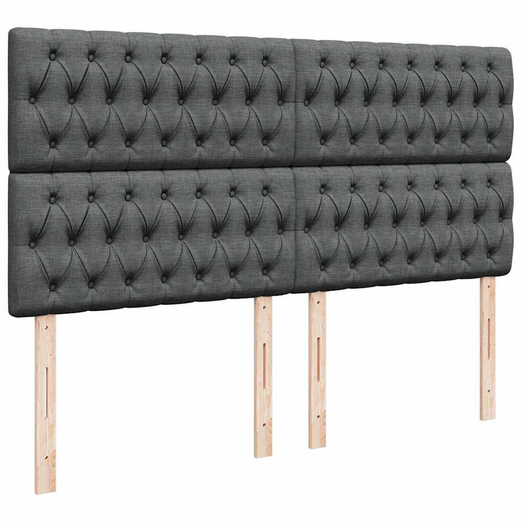 Estrutura de cama otomana com colchão 180x200cm cinzento escuro
