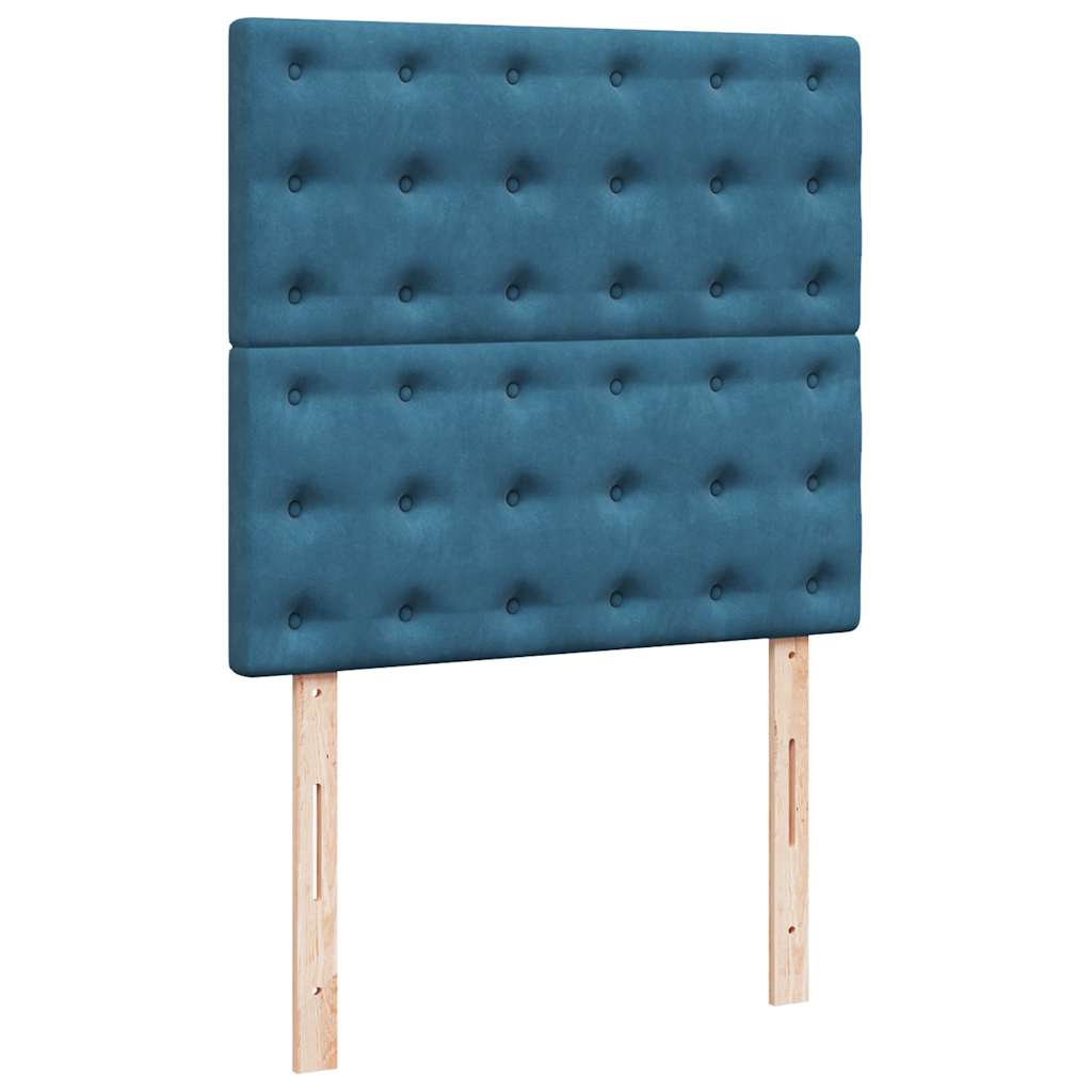 Estrutura cama otomana colchões 180x200 cm veludo azul escuro
