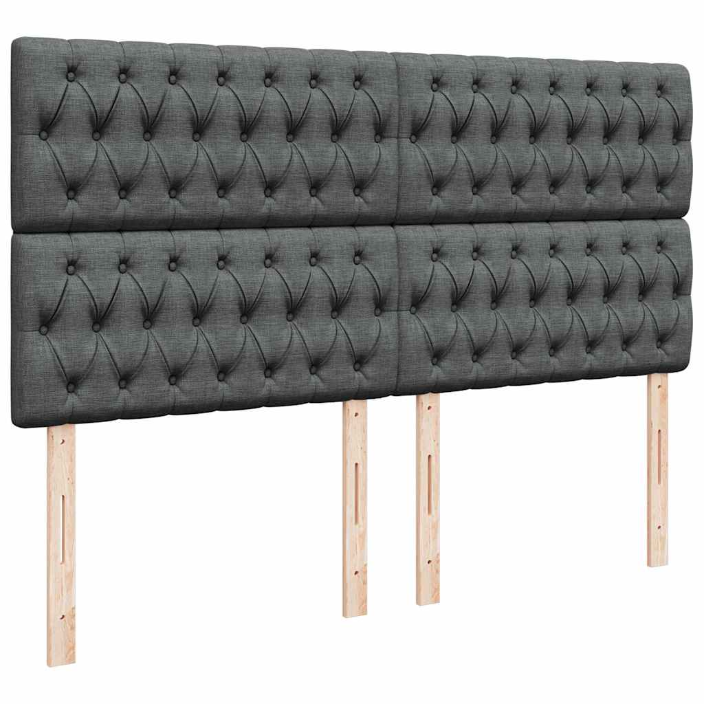 Estrutura de cama otomana com colchão 180x200cm cinzento escuro