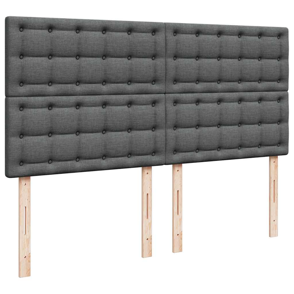Estrutura de cama otomana com colchão 180x200cm cinzento escuro