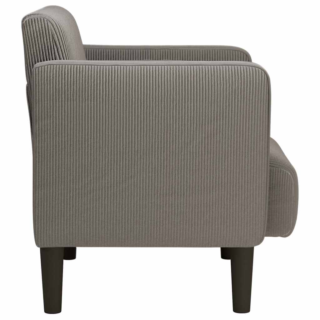 Poltrona com apoio de braços 54 cm tecido corduroy