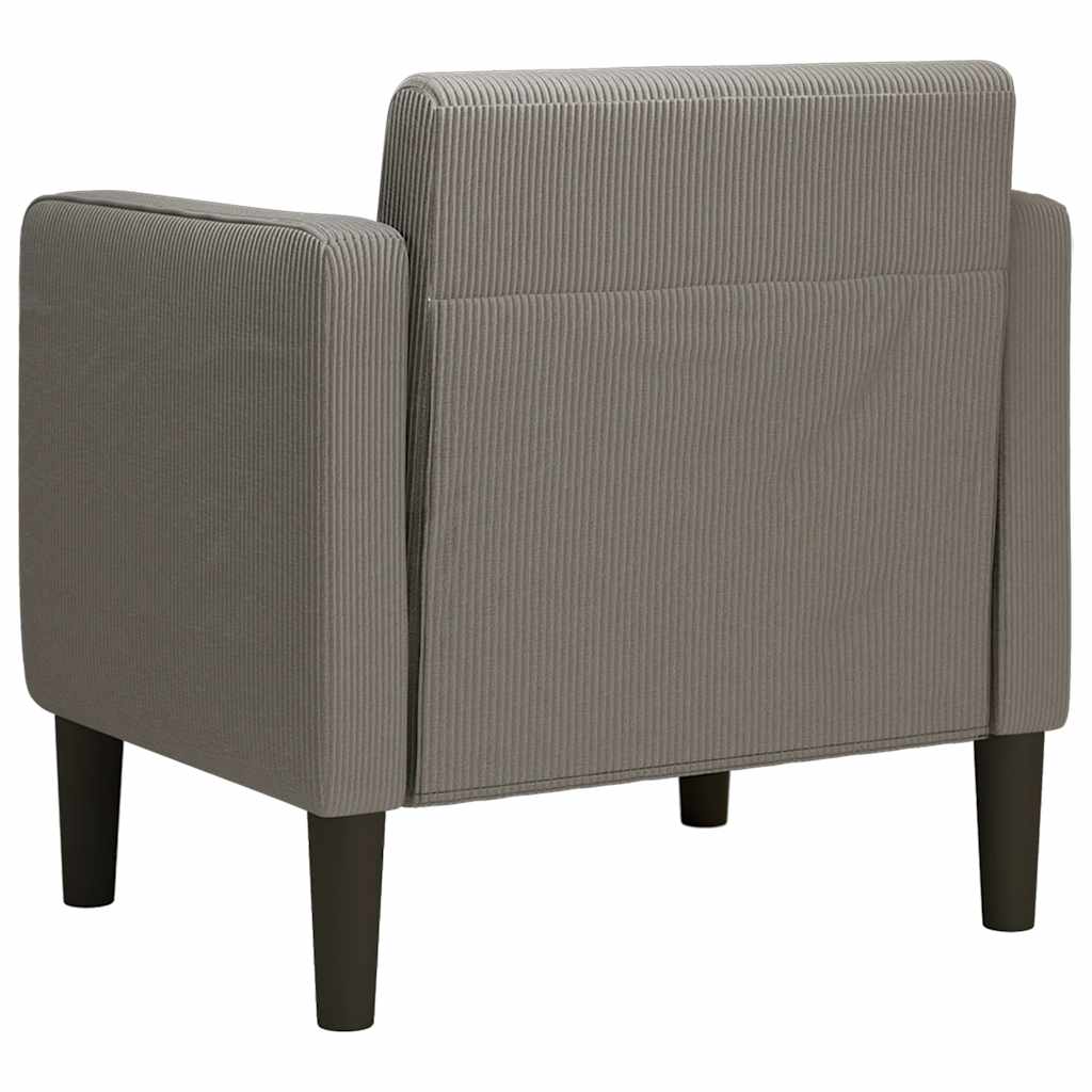 Poltrona com apoio de braços 54 cm tecido corduroy