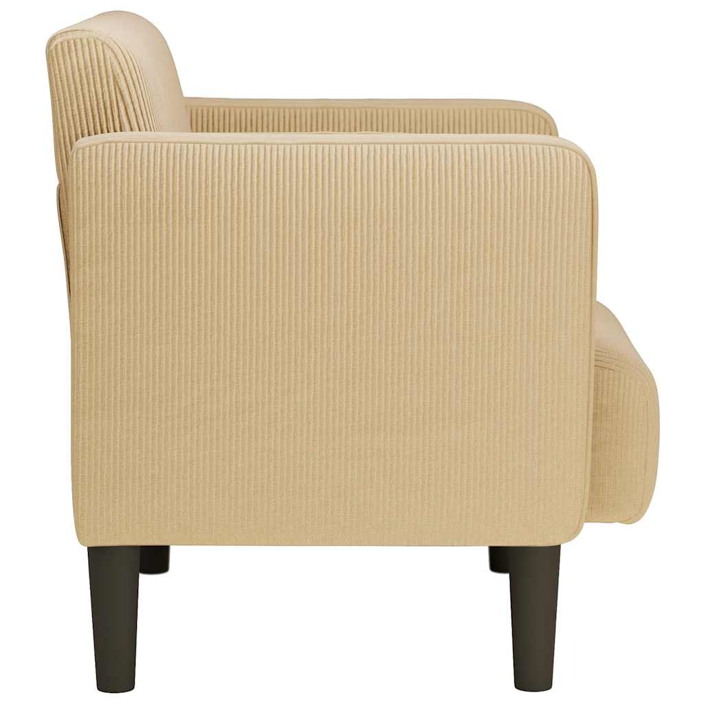 Poltrona com apoio de braços 54 cm tecido corduroy verde cinzento