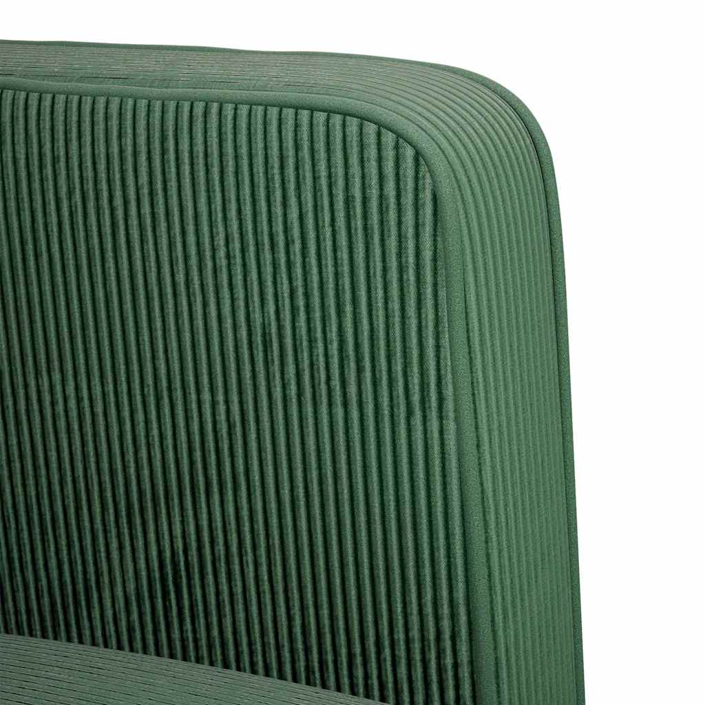 Poltrona com apoio de braços 54 cm tecido corduroy verde escuro