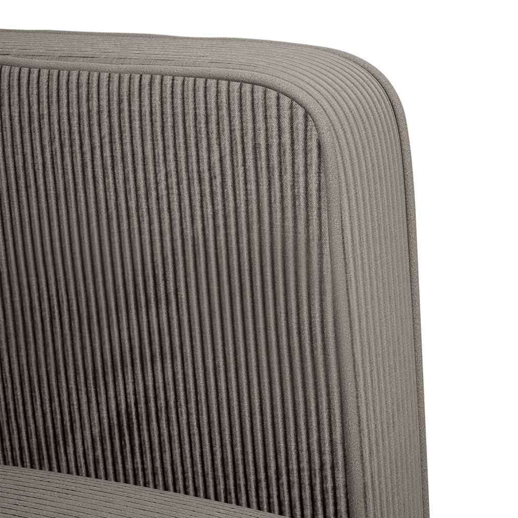 Sofá-luvas 109 cm tecido corduroy cinzento-claro