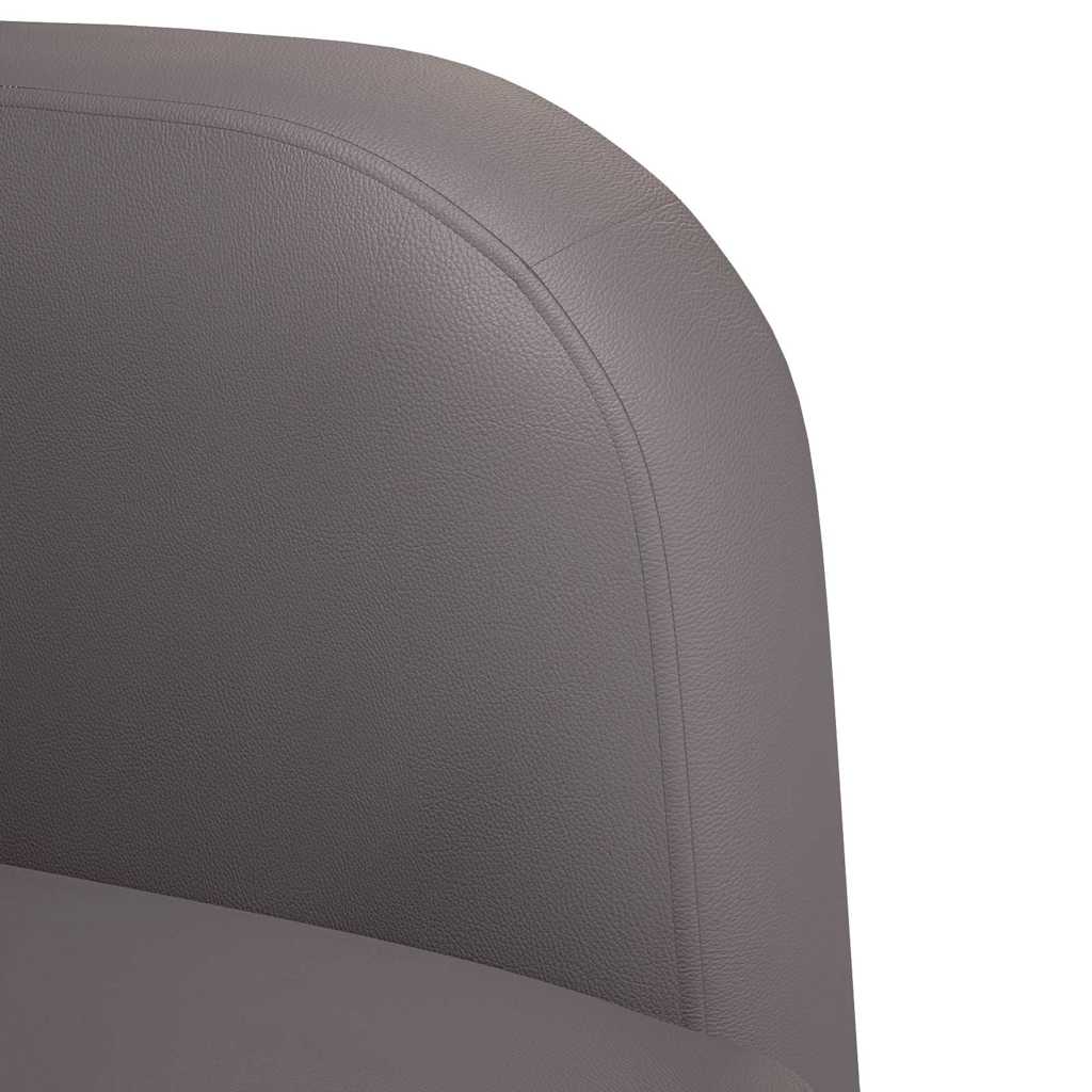 Poltrona com apoios de braços 54 cm couro artificial cinzento