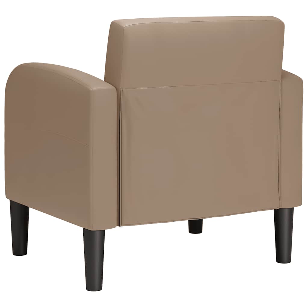 Poltrona com apoios de braços 54 cm couro artificial cappuccino