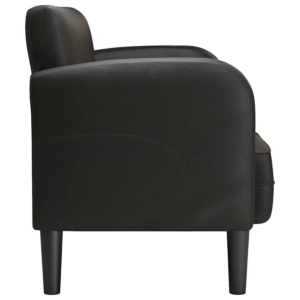 Sofá-luvas 110 cm couro artificial preto