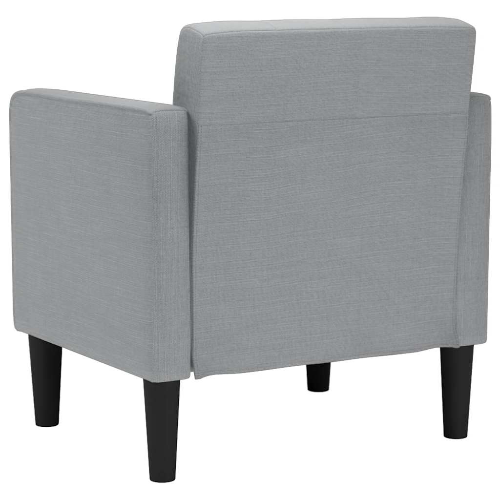 Poltrona com apoio de braços 53 cm tecido cinzento-claro