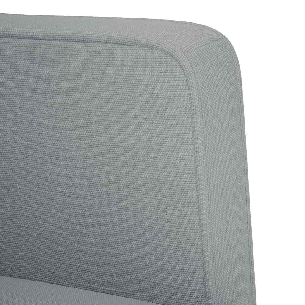 Poltrona com apoio de braços 53 cm tecido cinzento-claro