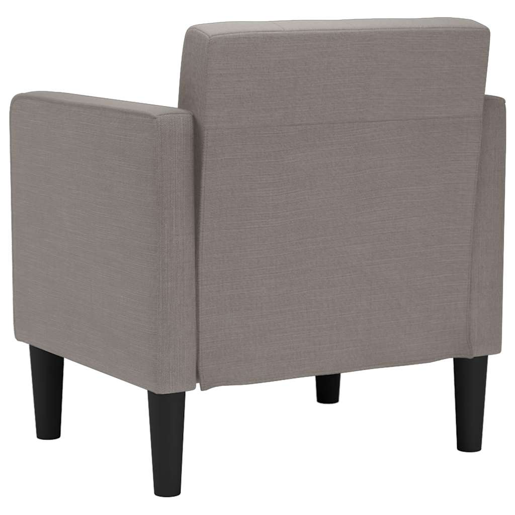 Poltrona com apoio de braços 53 cm tecido cinzento-acastanhado